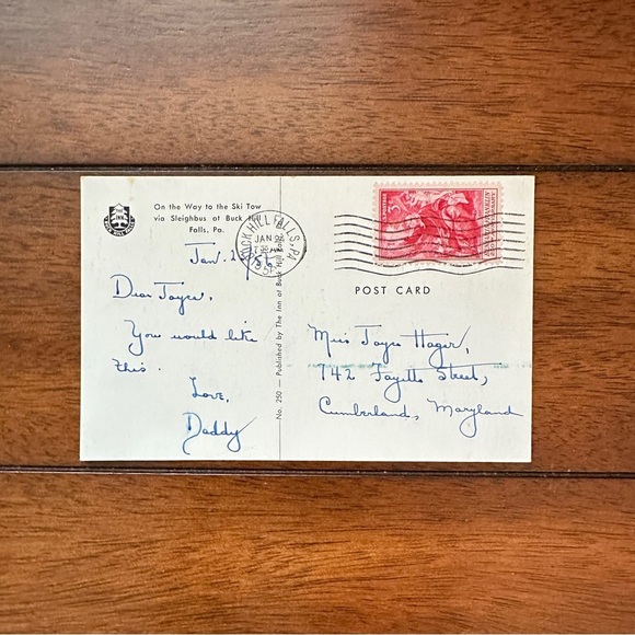 On The Way To The Ski Tow Falls Pennsylvania Postcard - Picture 3 of 3